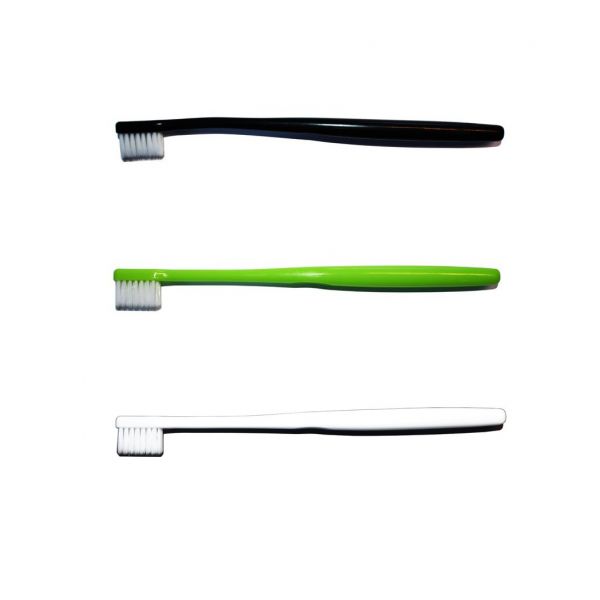 toothbrushes white, black and green